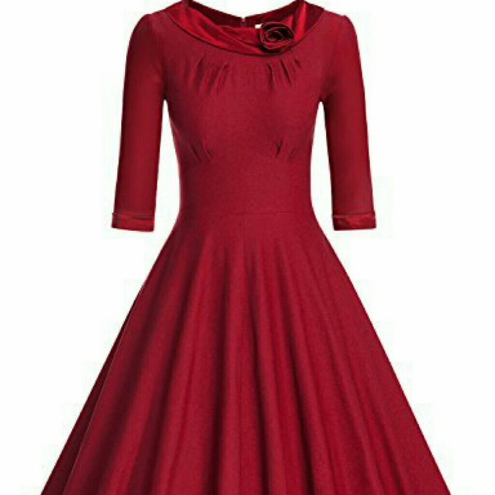 Navy midi dress